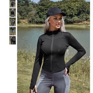 Solid Zip Sports Jacket